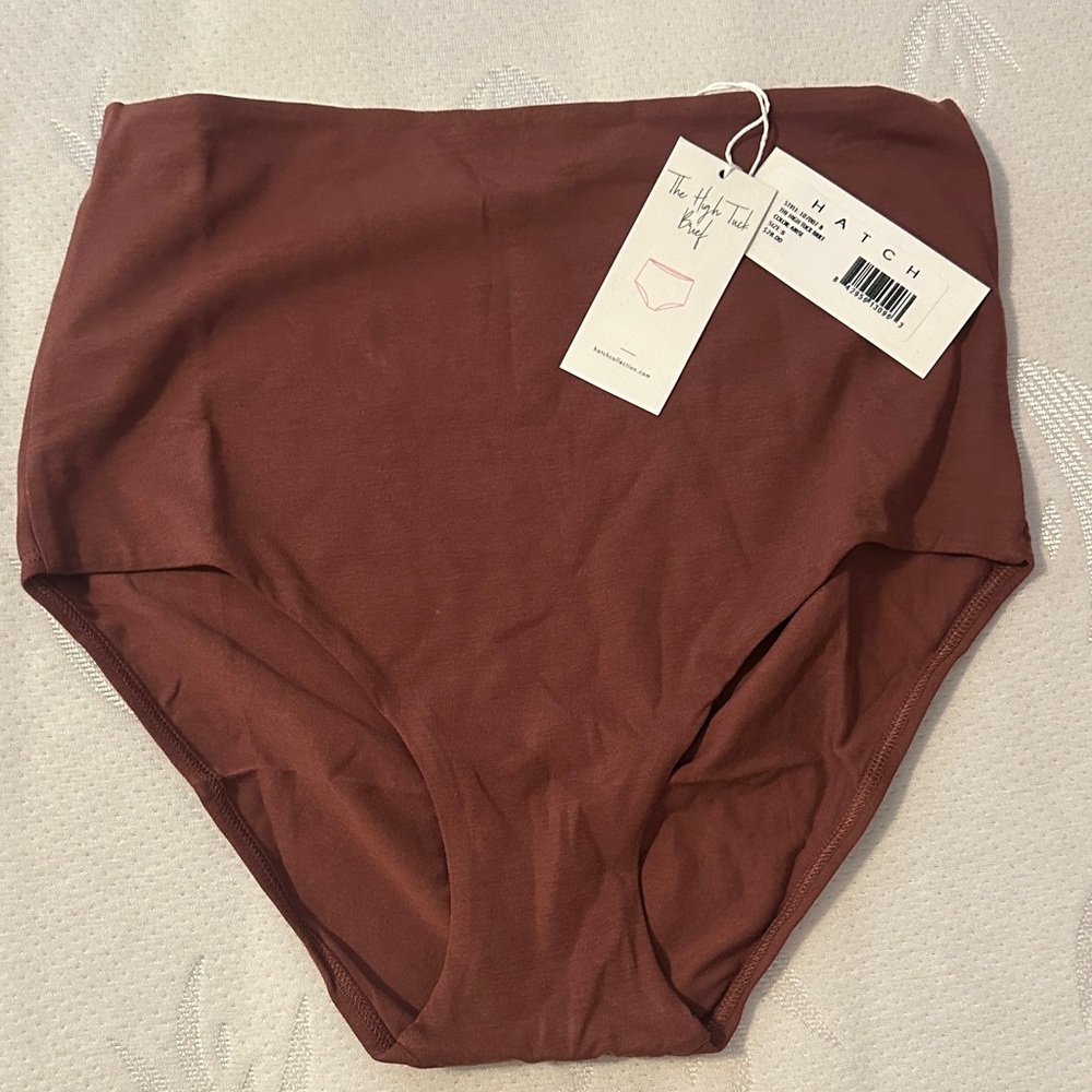 Hatch Chocolate High-Waisted Briefs